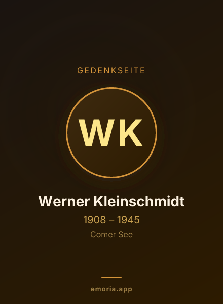 Gedenkportrait von Werner Kleinschmidt