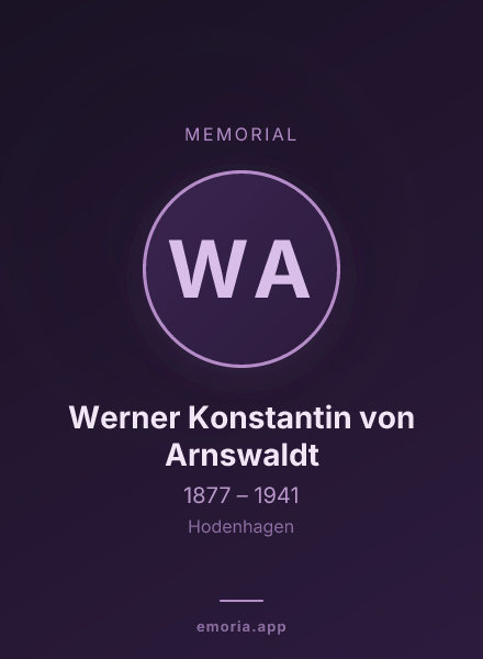 Memorial portrait of Werner Konstantin von Arnswaldt