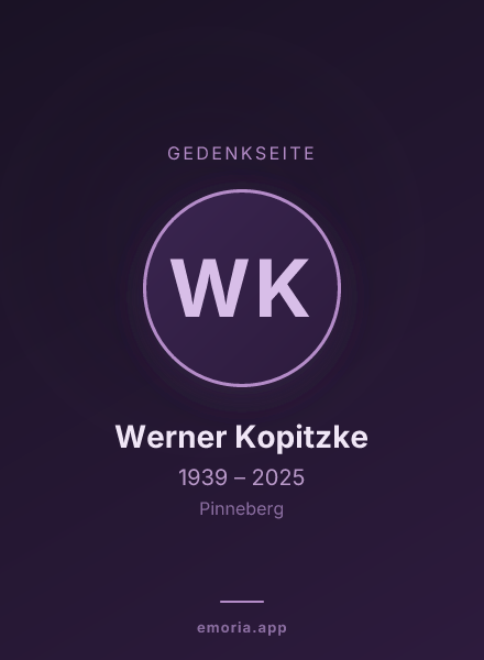 Gedenkportrait von Werner Kopitzke