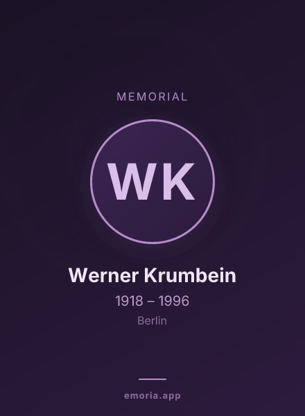 Memorial portrait of Werner Krumbein