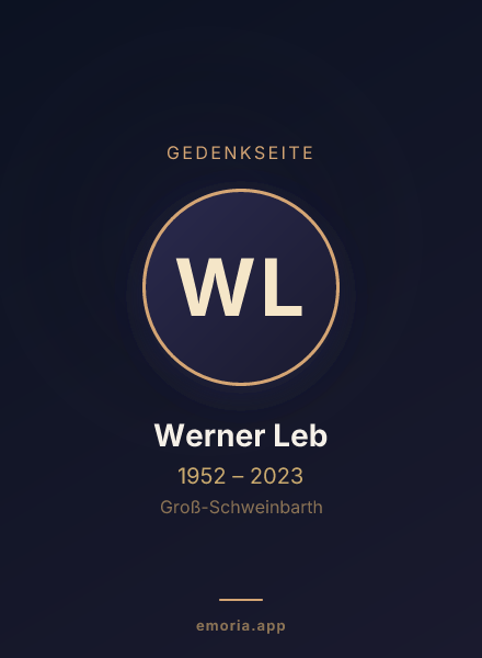 Gedenkportrait von Werner Leb