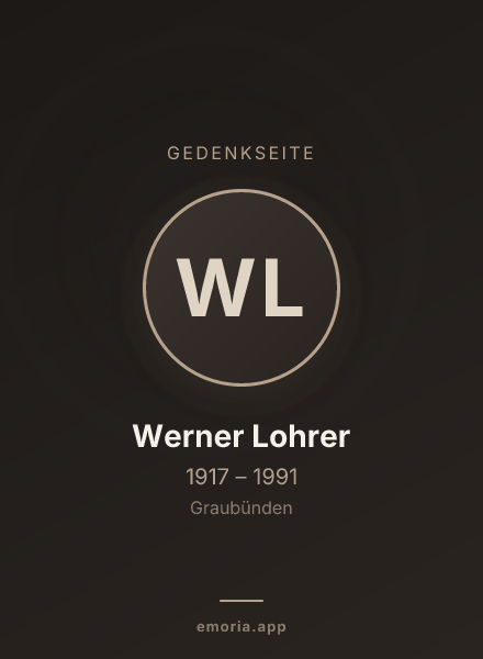 Gedenkportrait von Werner Lohrer