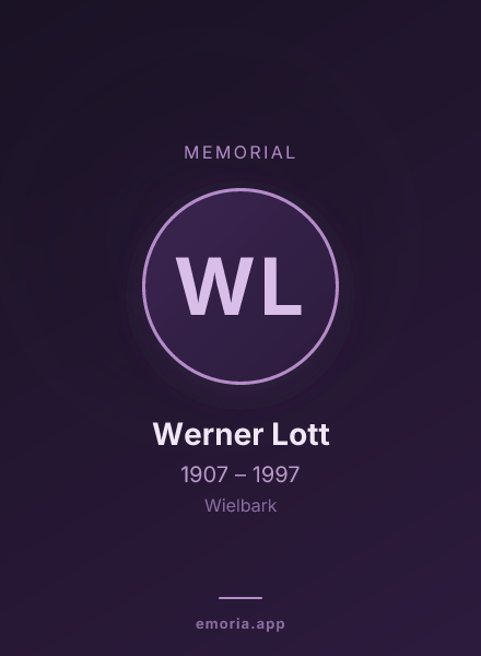 Memorial portrait of Werner Lott