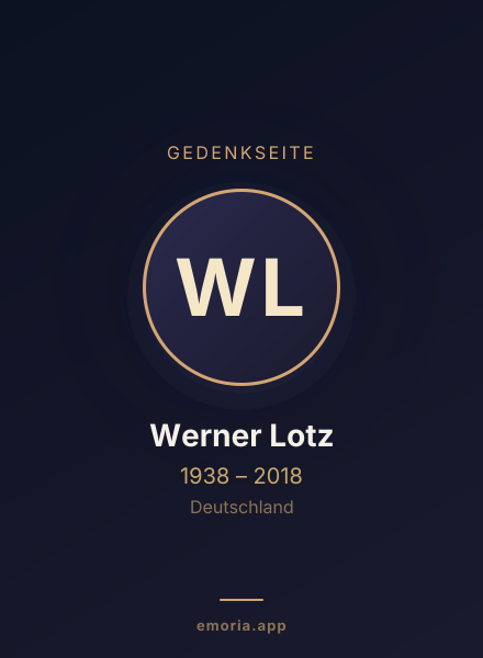 Gedenkportrait von Werner Lotz