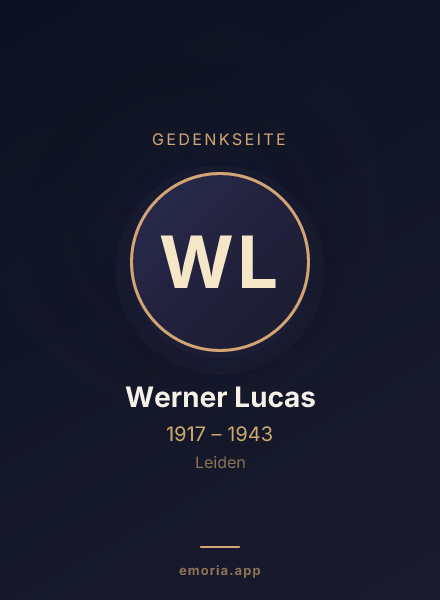 Gedenkportrait von Werner Lucas