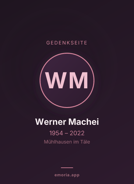 Gedenkportrait von Werner Machei
