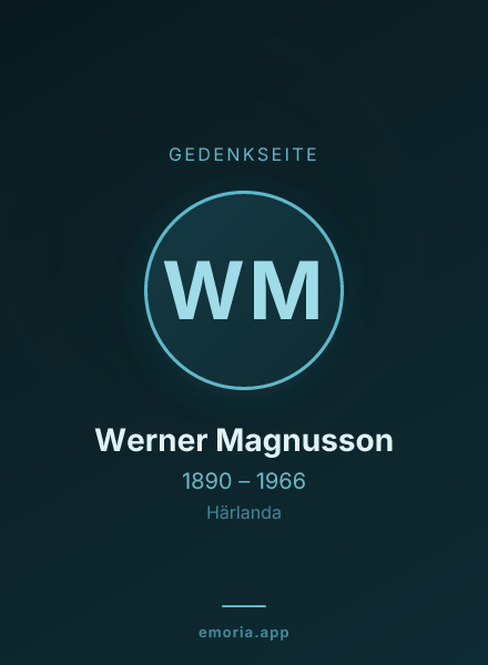 Gedenkportrait von Werner Magnusson