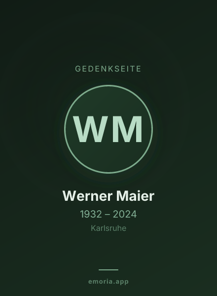 Gedenkportrait von Werner Maier