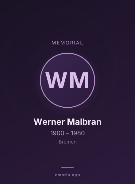 Memorial portrait of Werner Malbran