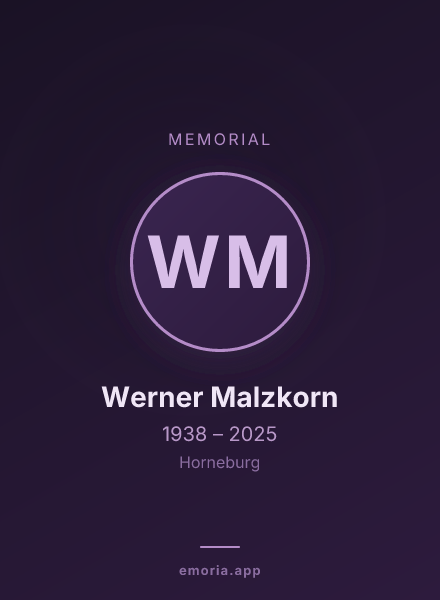 Memorial portrait of Werner Malzkorn