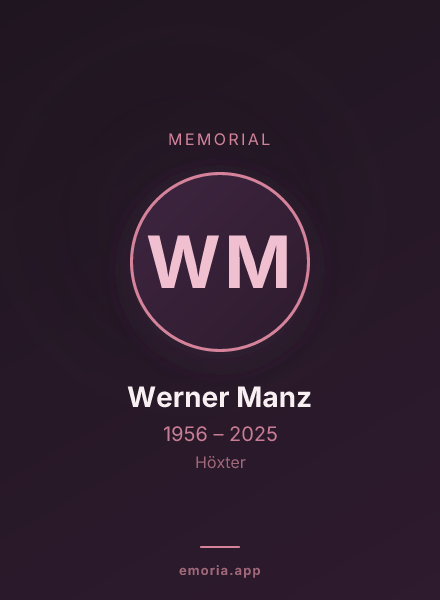 Memorial portrait of Werner Manz