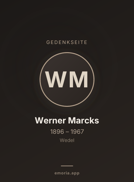 Gedenkportrait von Werner Marcks