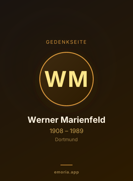 Gedenkportrait von Werner Marienfeld