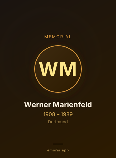 Memorial portrait of Werner Marienfeld