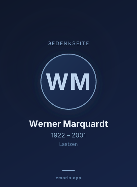 Gedenkportrait von Werner Marquardt