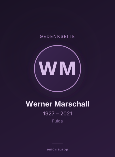 Gedenkportrait von Werner Marschall