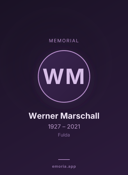 Memorial portrait of Werner Marschall