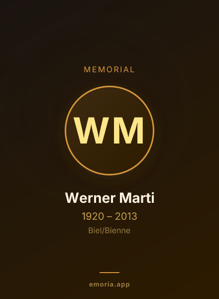 Memorial portrait of Werner Marti