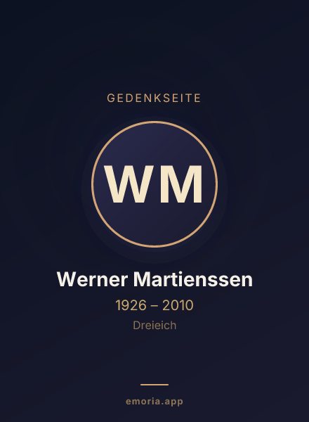Gedenkportrait von Werner Martienssen