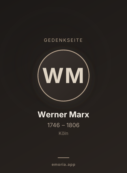 Gedenkportrait von Werner Marx