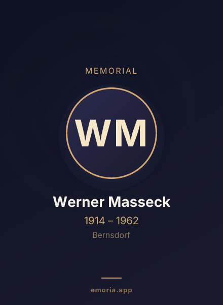 Memorial portrait of Werner Masseck