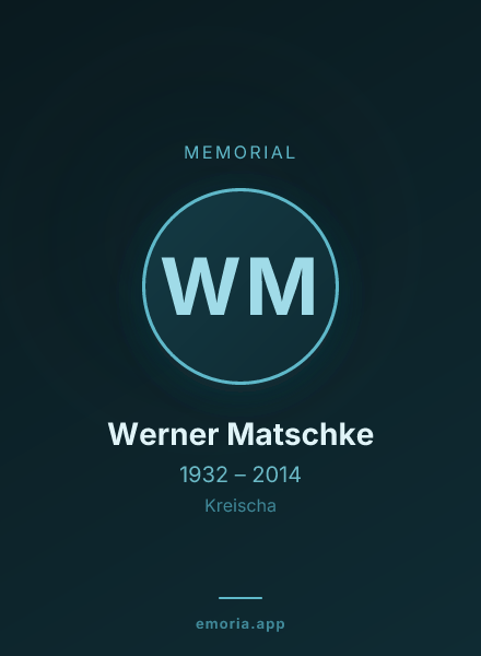 Memorial portrait of Werner Matschke
