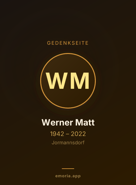 Gedenkportrait von Werner Matt