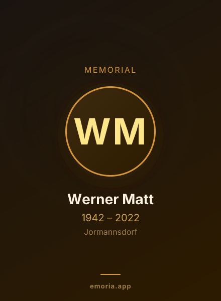 Memorial portrait of Werner Matt