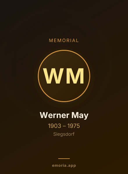 Memorial portrait of Werner May