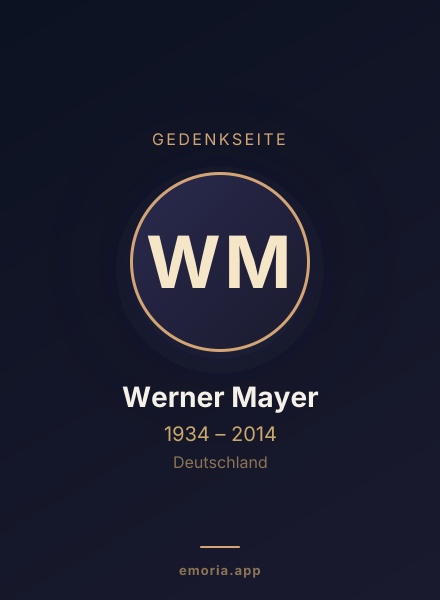 Gedenkportrait von Werner Mayer
