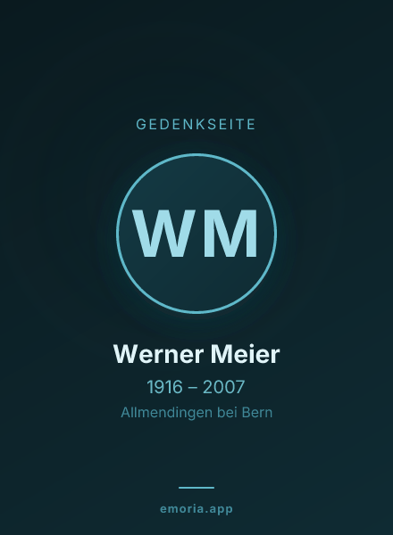 Gedenkportrait von Werner Meier