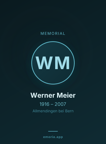 Memorial portrait of Werner Meier