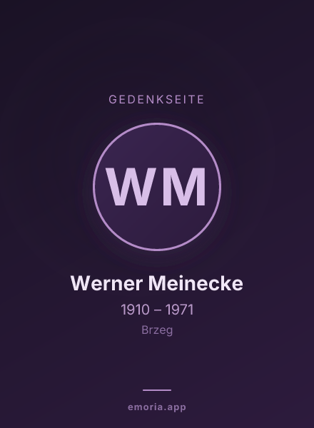 Gedenkportrait von Werner Meinecke