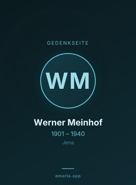 Gedenkportrait von Werner Meinhof