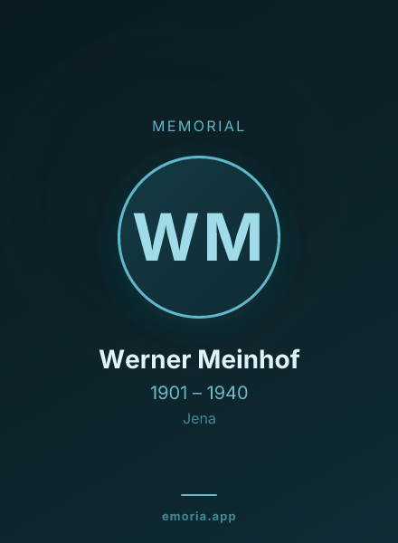 Memorial portrait of Werner Meinhof