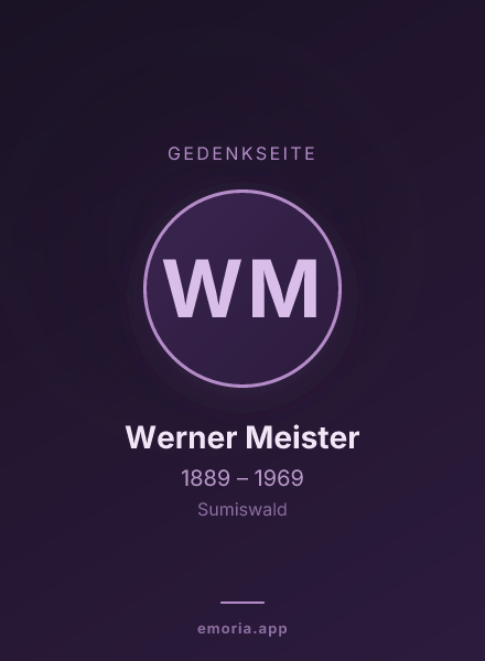 Gedenkportrait von Werner Meister