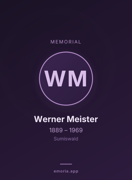 Memorial portrait of Werner Meister