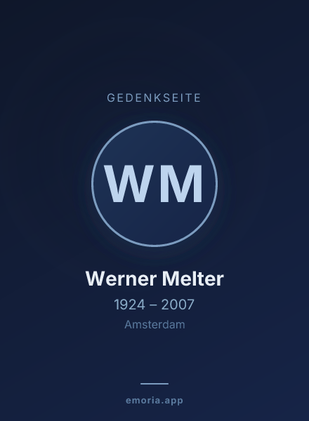Gedenkportrait von Werner Melter