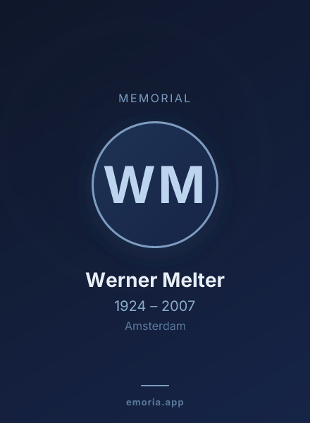 Memorial portrait of Werner Melter