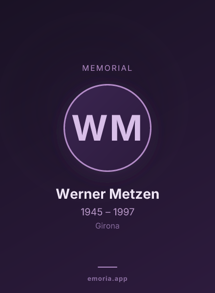 Memorial portrait of Werner Metzen