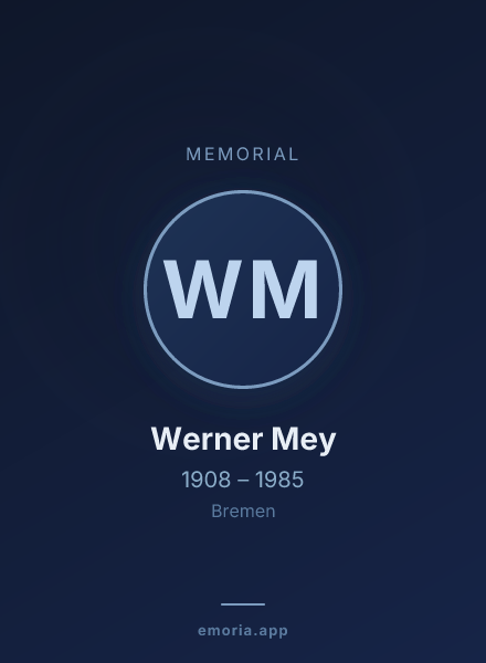 Memorial portrait of Werner Mey
