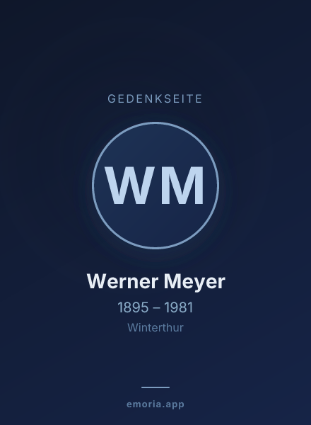 Gedenkportrait von Werner Meyer