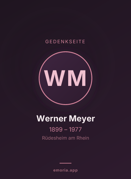 Gedenkportrait von Werner Meyer