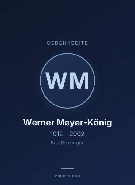 Gedenkportrait von Werner Meyer-König