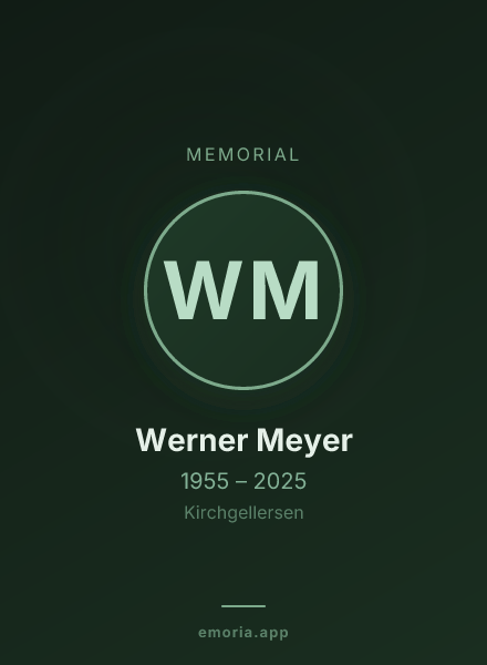 Memorial portrait of Werner Meyer