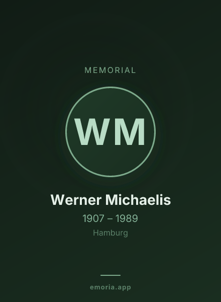 Memorial portrait of Werner Michaelis