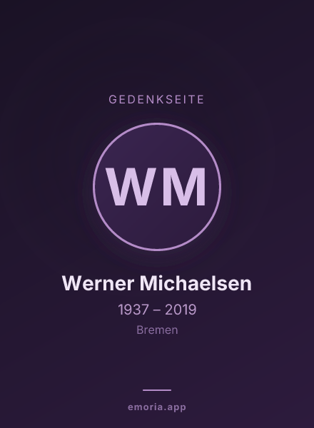 Gedenkportrait von Werner Michaelsen