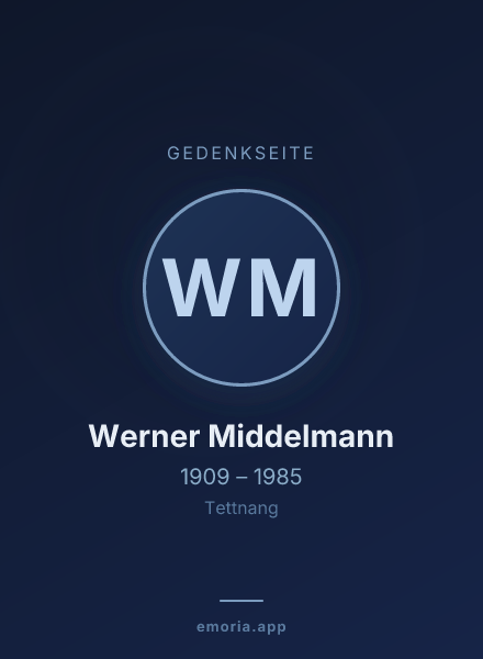 Gedenkportrait von Werner Middelmann