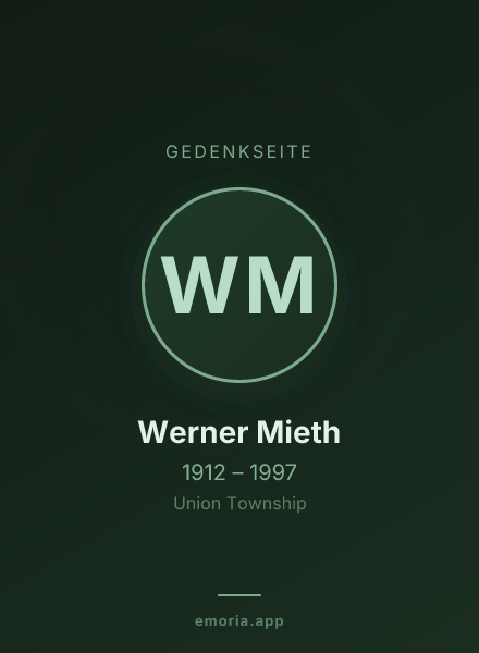 Gedenkportrait von Werner Mieth