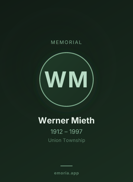 Memorial portrait of Werner Mieth